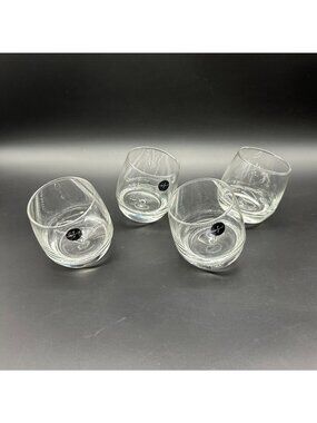 Rocking Lowball Glasses Sagaform Rocks Cocktail Barware 4oz Set Of 4 Clear